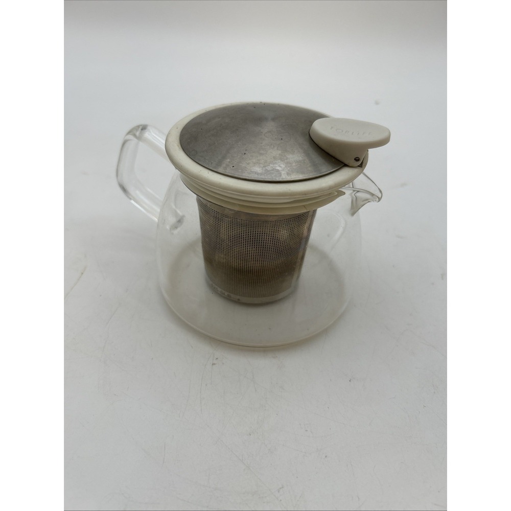 FORLIFE Bell Glass Teapot with Basket Infuser